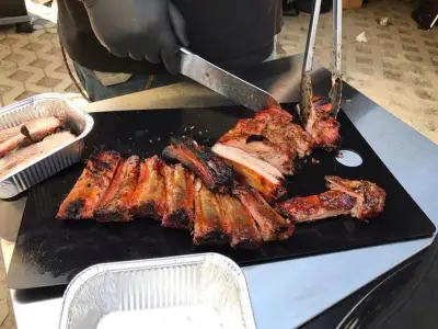 Barbecue Brothers Burning Van