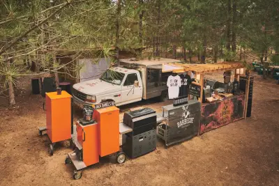 Barbecue Brothers Burning Van