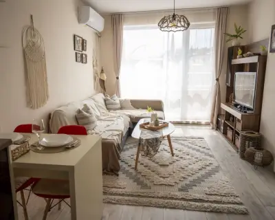 Boho Apartment Plovdiv with Private Parking Space