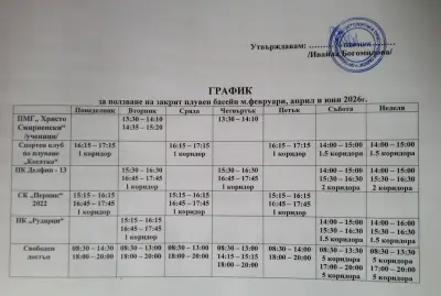 Плувен басейн-ОУ "Св. Иван Рилски" и ПМГ"Христо Смирненски"