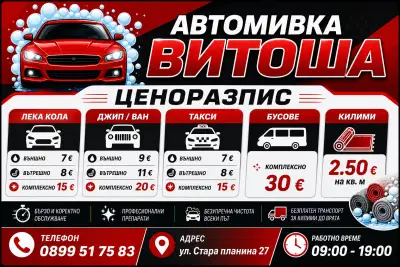 Пране на килими Витоша-Шумен