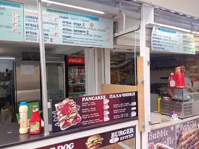 Doner Kebab, Pizza Slice, Bubble Waffle, Donuts