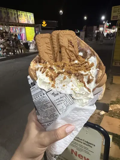 Bubble Waffle Dragon breath and Baked Mini Donuts