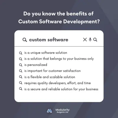 Modularity Bulgaria - Custom Software Development
