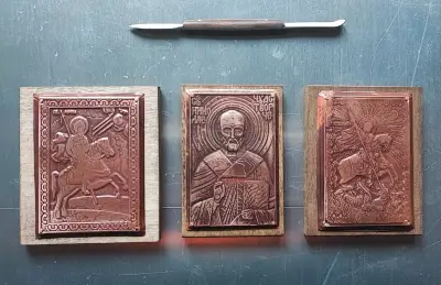 РЪЧНО КОВАНИ МЕДНИ ИКОНИ