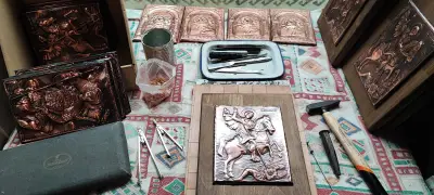 РЪЧНО КОВАНИ МЕДНИ ИКОНИ