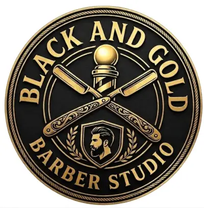 Black and Gold Barber Studio