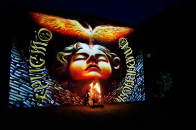 Living wall Mural by JahOne & TSE