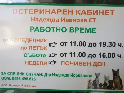 Ветеринарен кабинет ЕТ "Надежда Иванова"