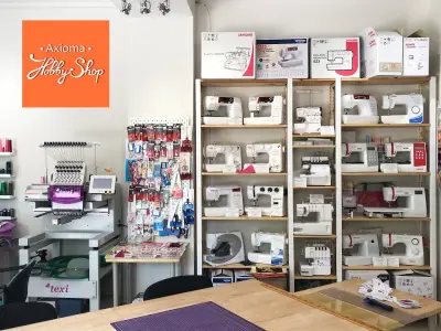 "Axioma Hobby Shop" - шевни машини Janome - Veritas - платове - гоблени