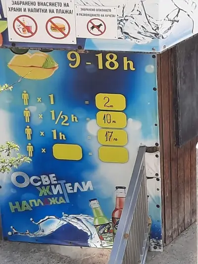 Водна пързалка-Бяла, плаж, бар