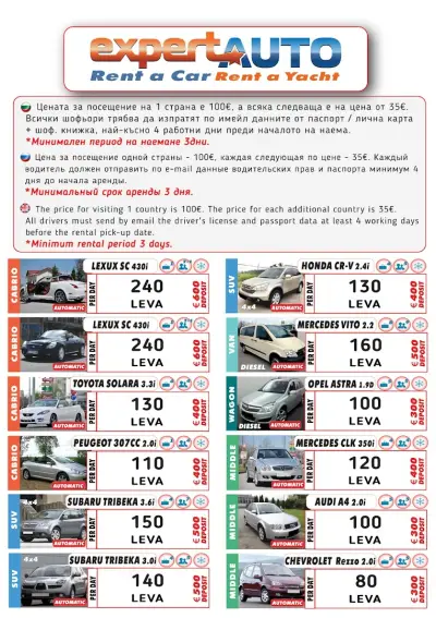 EXPERT AUTO | Rent a car | Sunny Beach - south