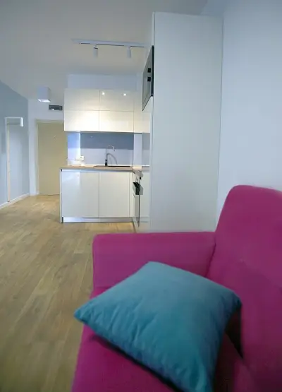 Turquoise and Magenta Apartment