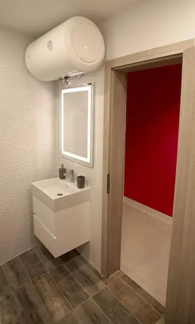 Turquoise and Magenta Apartment