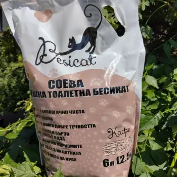 Соева котешка тоалетна Бесикат - с аромат на кафе