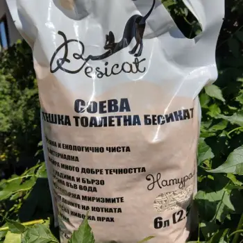 Соева котешка тоалетна Бесикат - натурална